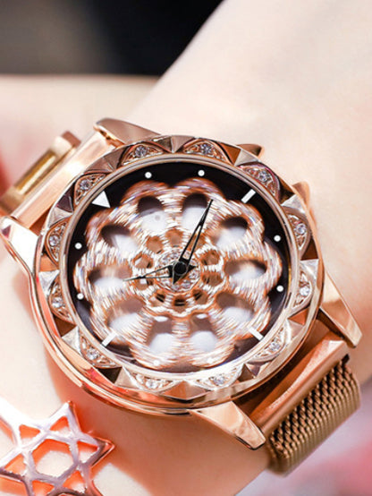 <tc>Náramkové hodinky Latyshia ružovo-zlaté</tc>
