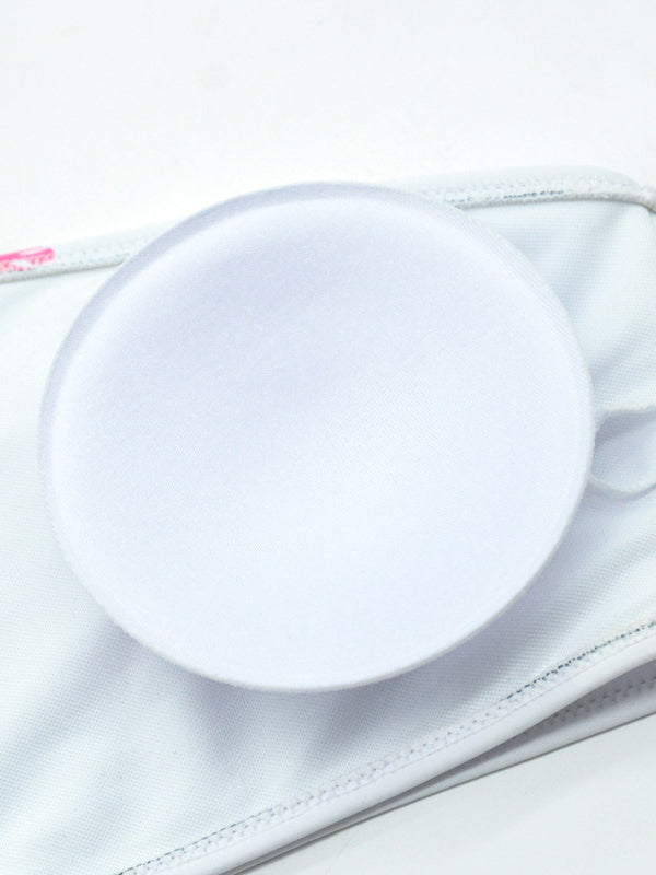 BIKINY S VYSOKÝM PÁSOM S KVETINOVOU POTLAČOU FRACISCA biele