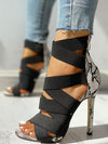 <tc>Sandále s pásikmi Denise čierne</tc>