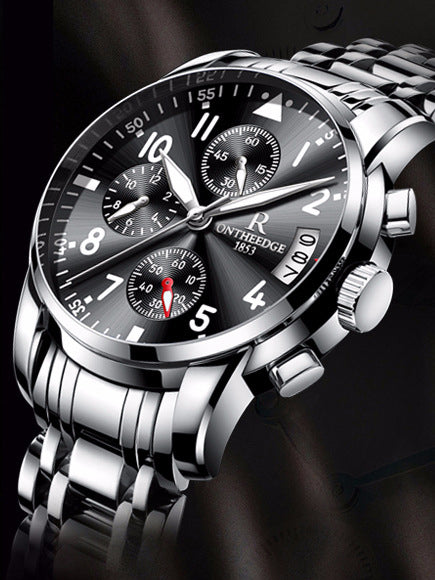 <tc>Náramkové hodinky Tannery strieborné-čierne</tc>