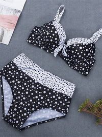 <tc>Dvojdielne plavky s vysokým pásom Helaine čierne</tc>