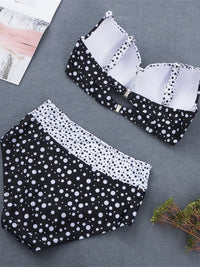 <tc>Dvojdielne plavky s vysokým pásom Helaine čierne</tc>