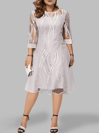 <tc>Plus size šaty Grusha biele</tc>