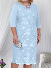<tc>Elegantné šaty Ovalia svetlomodré</tc>