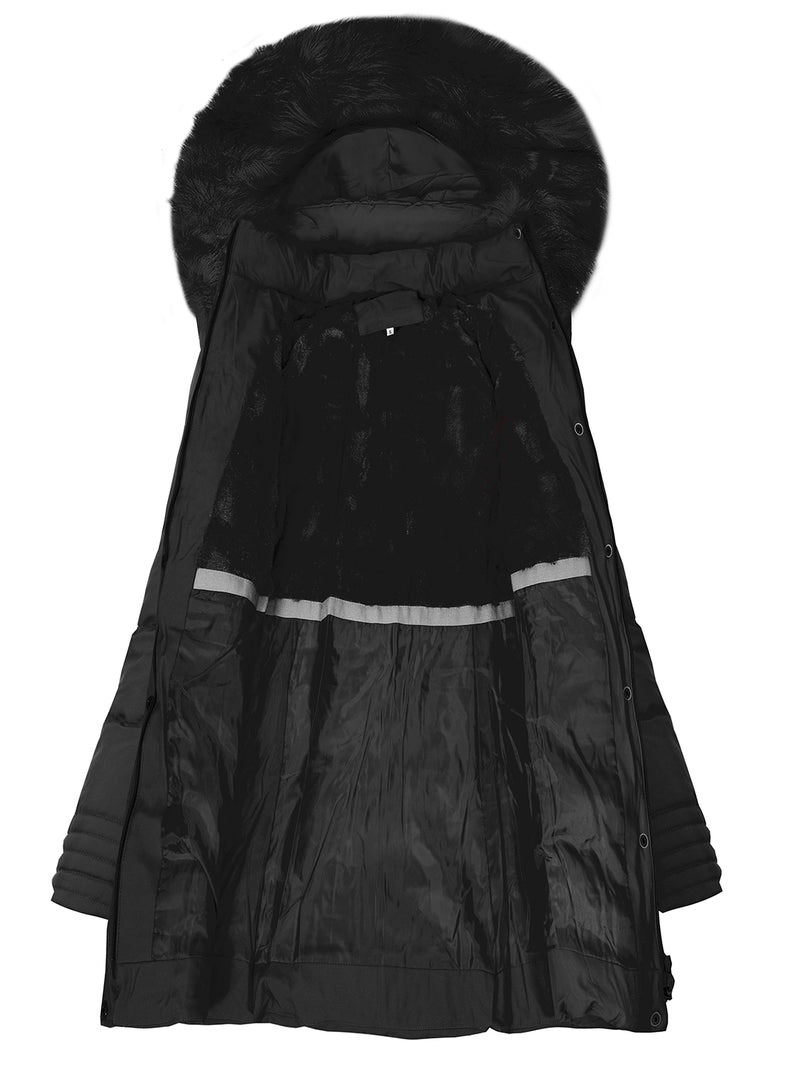 <tc>Dlhý kabát Busana čierny</tc>