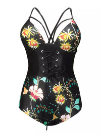 <tc><!-- x-tinymce/html -->Jednodielne plavky monokiny s potlačou kvetov Rosalinde čierne</tc>