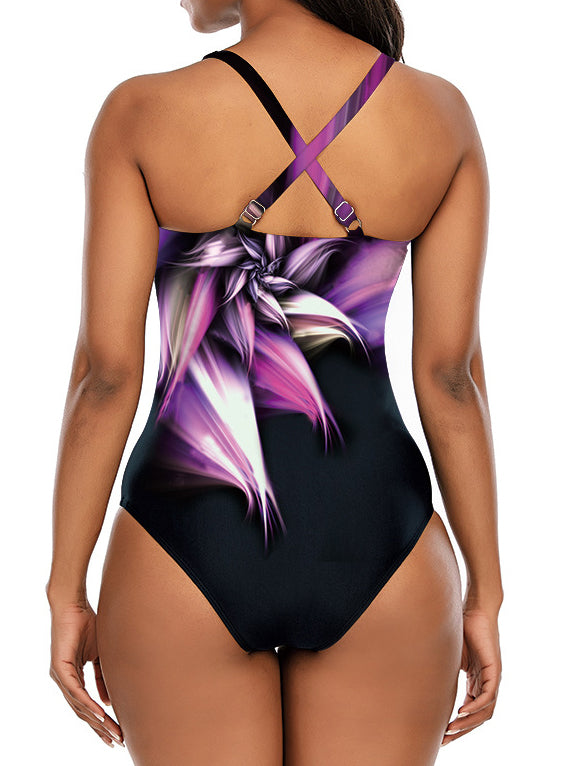 MONOKINI MARITIZA čierna a fialová