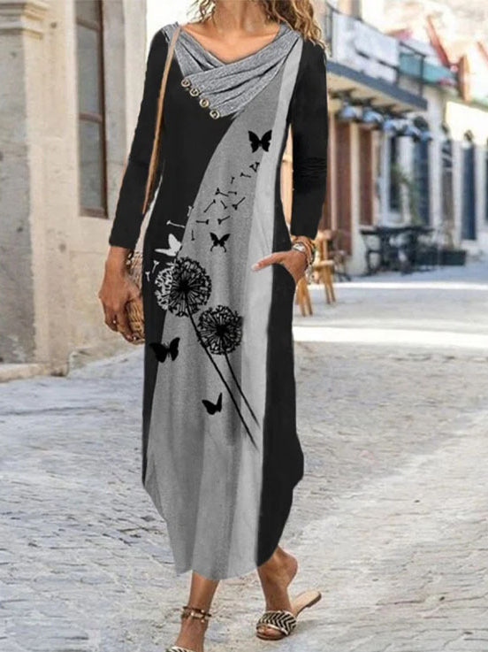 <tc>Elegantné šaty Barbie čierno-šedé</tc>