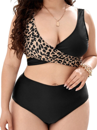 <tc>Dvojdielne bikiny plavky Violetta čierno-leopardie</tc>
