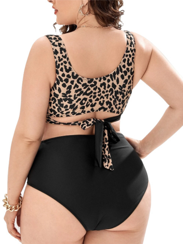 <tc>Dvojdielne bikiny plavky Violetta čierno-leopardie</tc>