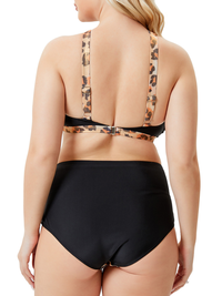<tc>2-dielne plus size bikiny Jylina čierno-leopardie</tc>