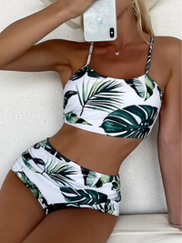 BIKINI NATALLE bielo-zelené