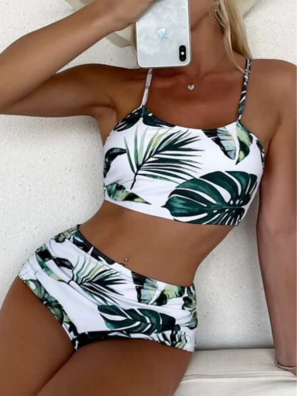 BIKINI NATALLE bielo-zelené