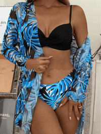 <tc>Bikiny a župan Scottie modro-čierne</tc>