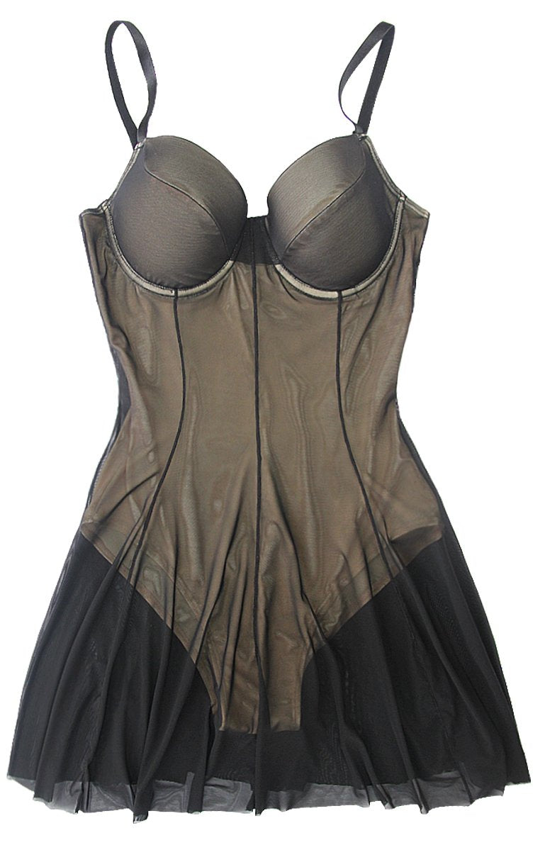 <tc>Plus size plavky Thresa čierne</tc>