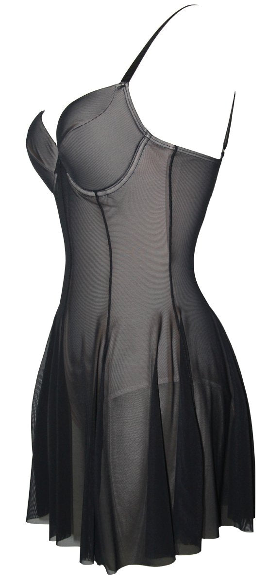 <tc>Plus size plavky Thresa čierne</tc>