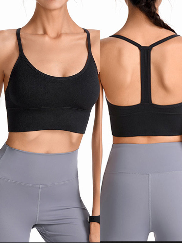 SPORT SEEMLEAS BRA CAMELAI black