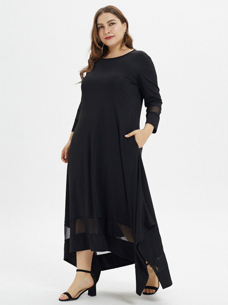 <tc>Elegantné plus size šaty Myra čierne</tc>