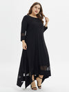 <tc>Elegantné plus size šaty Myra čierne</tc>