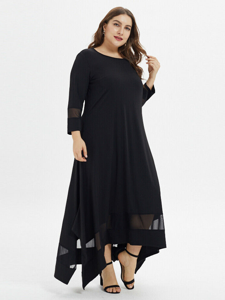 <tc>Elegantné plus size šaty Myra čierne</tc>