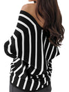 <tc>Pásikavý sveter Kathryn čierny</tc>