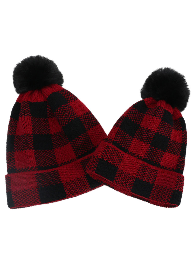 <tc>Set čiapky pre dospelého a dieťa Grania červený</tc>