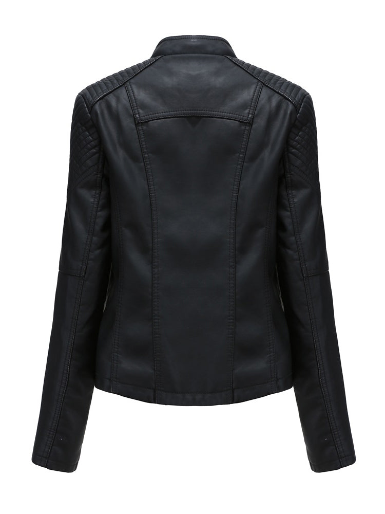 <tc>Koženkový kabát Ginvera čierny</tc>