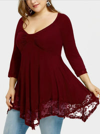 <tc>Plus size tričko Dada červené</tc>