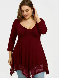 <tc>Plus size tričko Dada červené</tc>