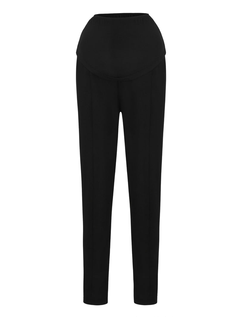 <tc>Tehotenské elegantné nohavice Leandria čierne</tc>