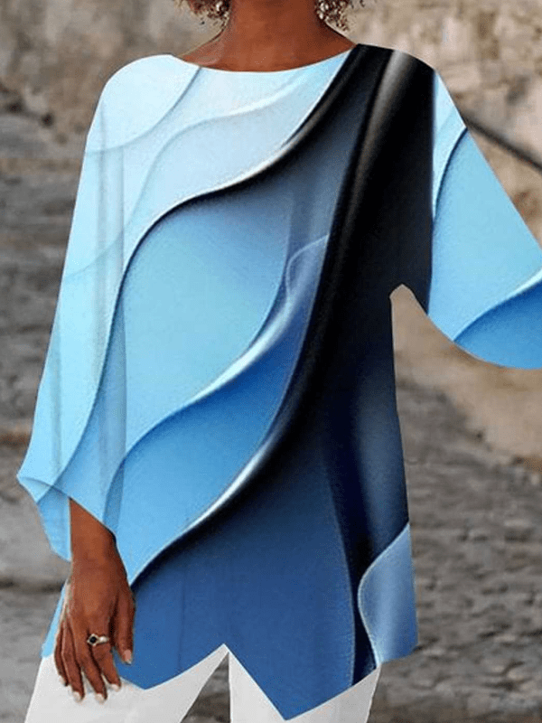 Elegant blouse Mirandina blue