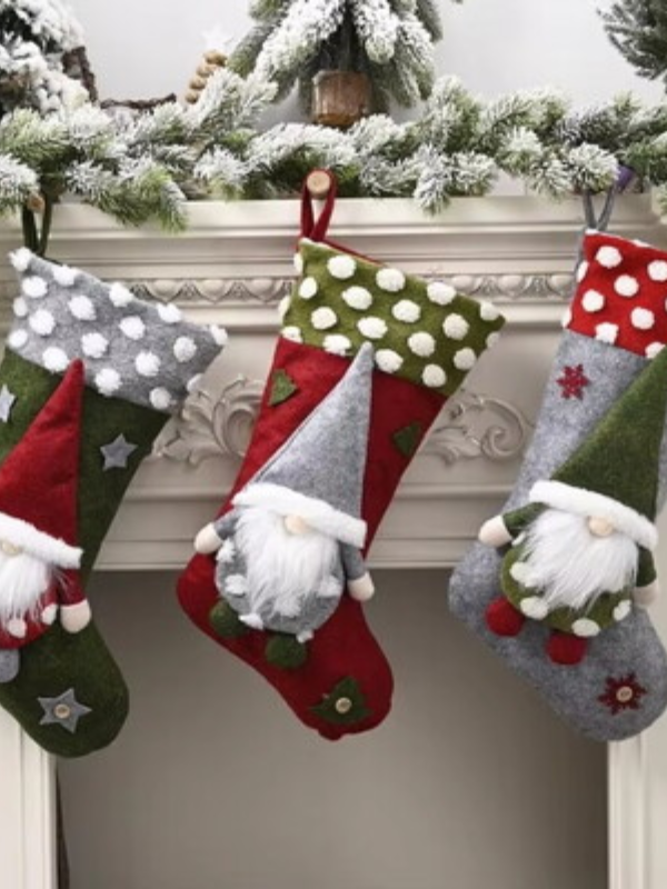 CHRISTMAS BIG SOCKS set of 3 MARTSY mix