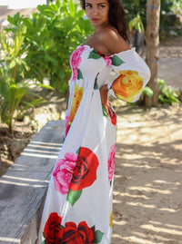 <tc>Maxi šaty s potlačou ruží Joella biele</tc>
