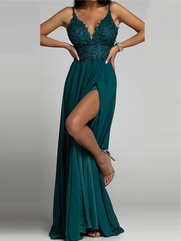 Elegantné šaty Antlia smaragdové