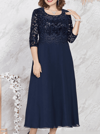 <tc>Elegantné plus size šaty Xefra modré</tc>