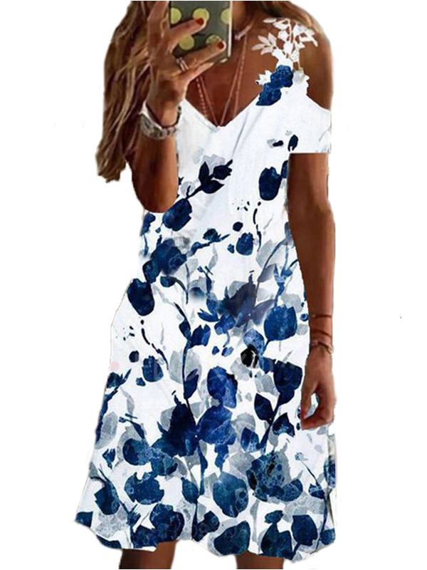 <tc>Elegantné šaty Dillini bielo-modré</tc>
