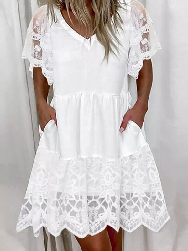 Elegantné šaty Vonni biele