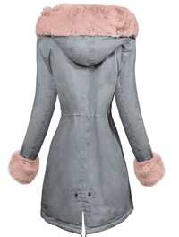 <tc>Parka kabát Elora šedo-ružový</tc>