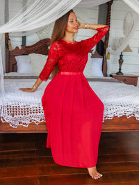 <tc>Maxi šaty Netty červené</tc>