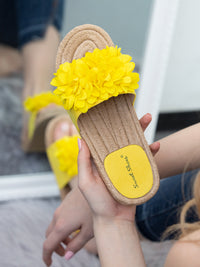 FLOWER SANDALS RUBIE yellow