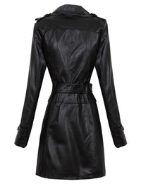 <tc>Koženkový kabát Lavender čierny</tc>