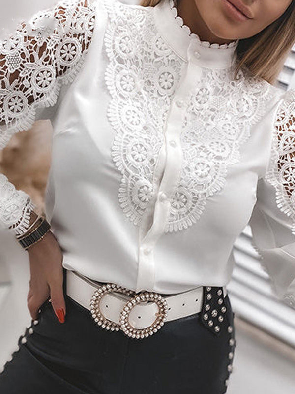 LACE BLOUSE AMIYA white