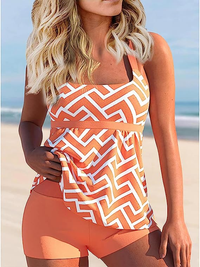 TANKINI REBERTA orange and white